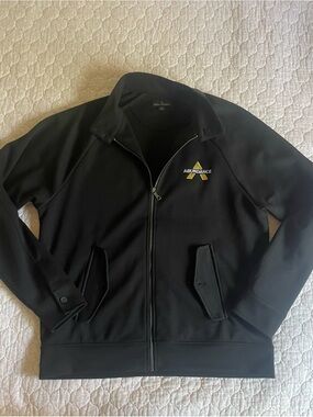 Brooks Brothers Black Full-Zip Logo Jacket